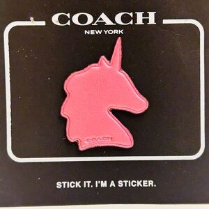 Coach Pink Unicorn Sticker
